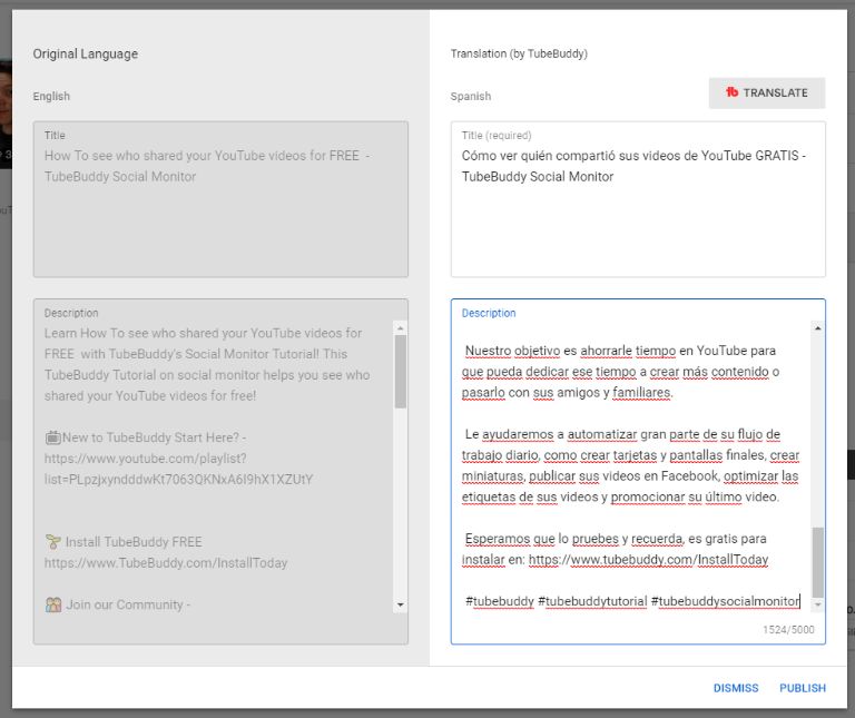 TubeBuddy-Auto-Translator